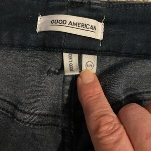 Good American Women's High Rise Blue Jeans